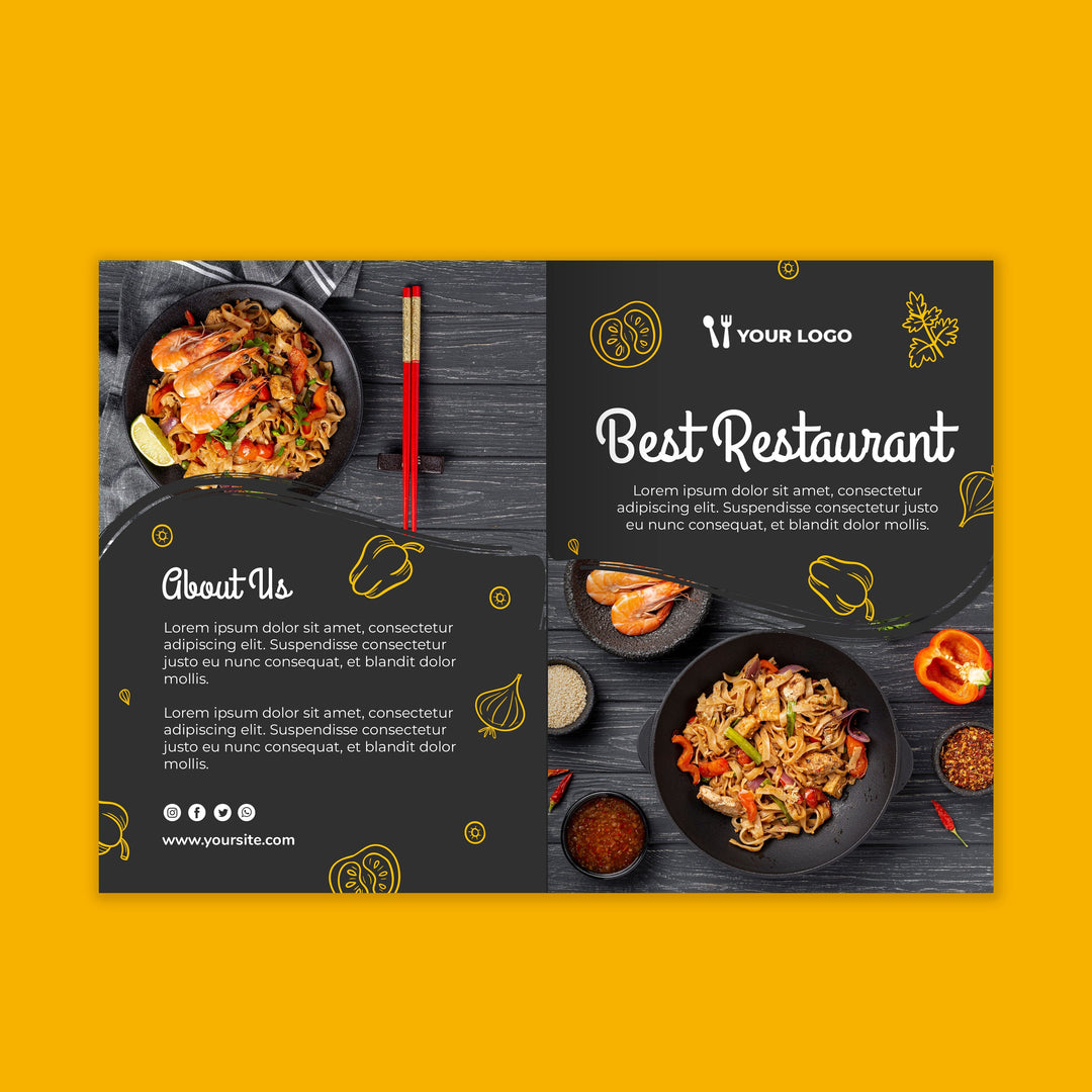 B4 folded Takeaway Menus & Leaflets