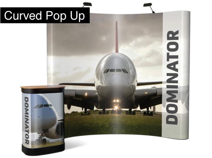 Curved Pop Up Display (double sided) - printexpert.co.uk